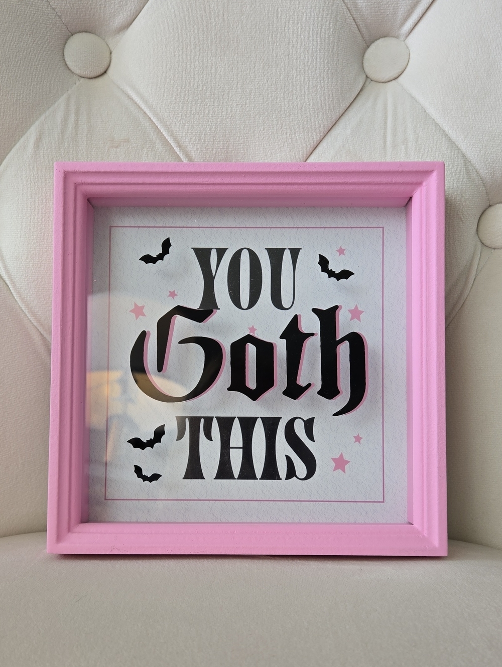 Michael's Halloween Ashland Pink "You Goth This" Decorative Wall Frame